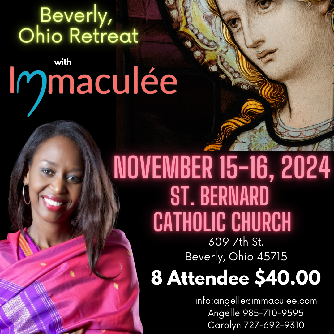 Beverly, OH Retreat November 15-16, 2024 with Immaculee